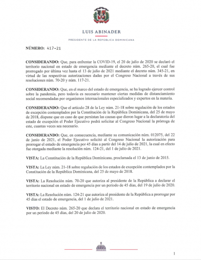 Decreto 417-20