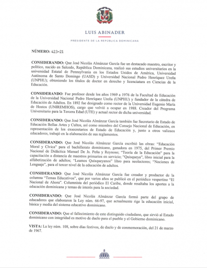Decreto 423-21