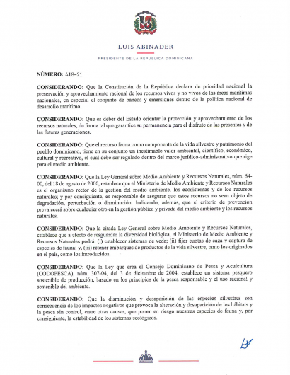 Decreto 418-21